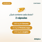 Golden Day de Altépica, suplemento con cúrcuma, jengibre y pimienta negra (imagen 4 de 7)