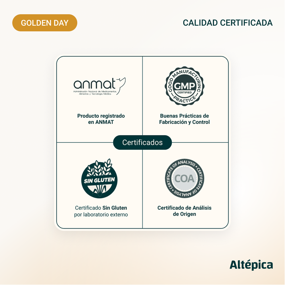 Golden Day de Altépica, suplemento con cúrcuma, jengibre y pimienta negra (imagen 5 de 7)