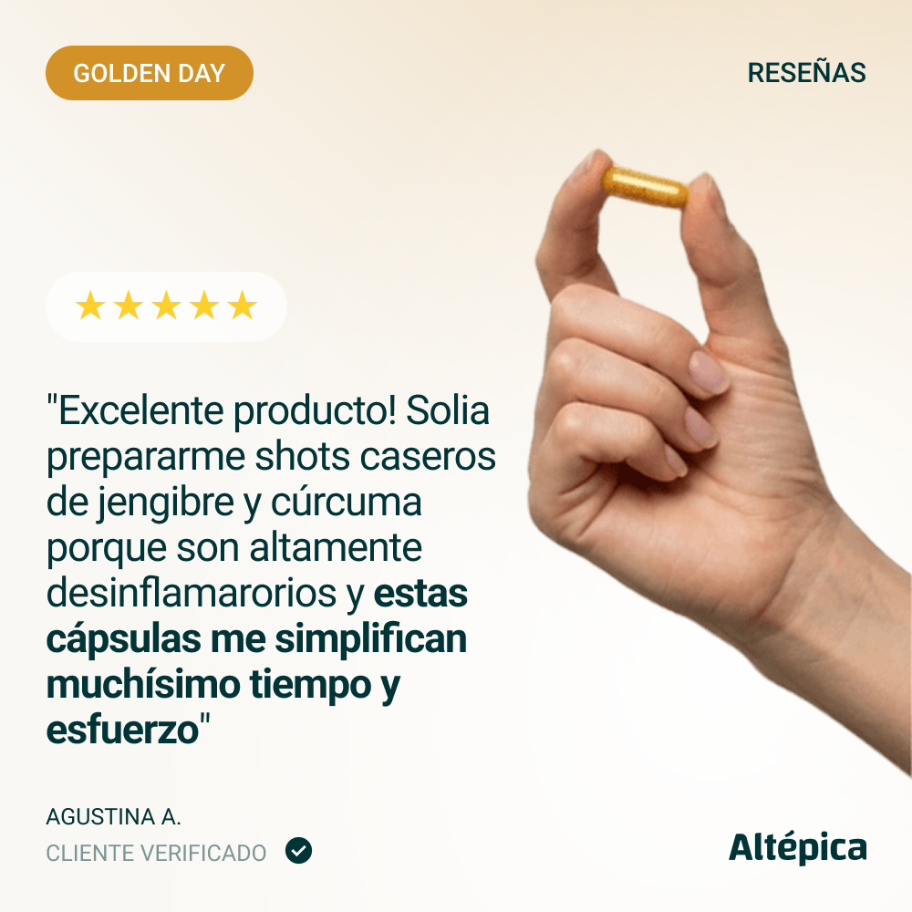 Golden Day de Altépica, suplemento con cúrcuma, jengibre y pimienta negra (imagen 6 de 7)